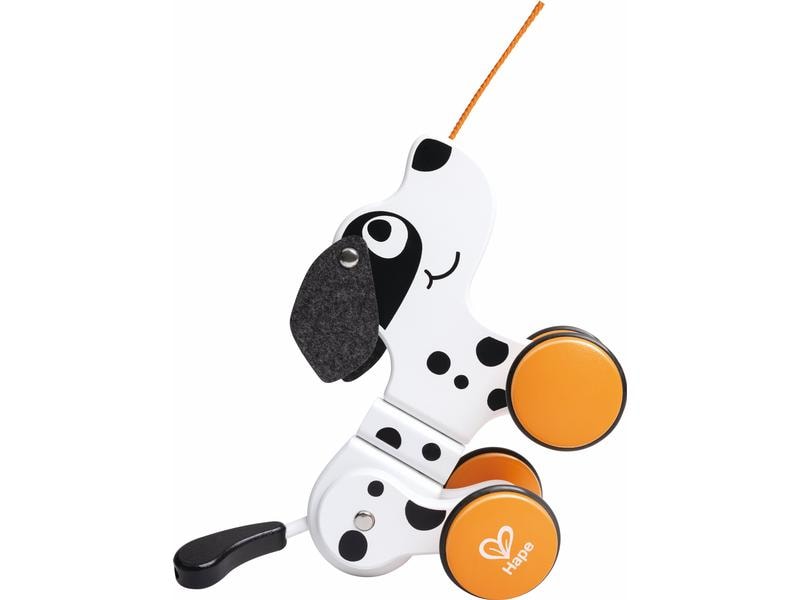 Hape Nachziehspielzeug Pull Along Dalmatian FSC-zertifiziertes Holzspielzeug zum Hinterherziehen