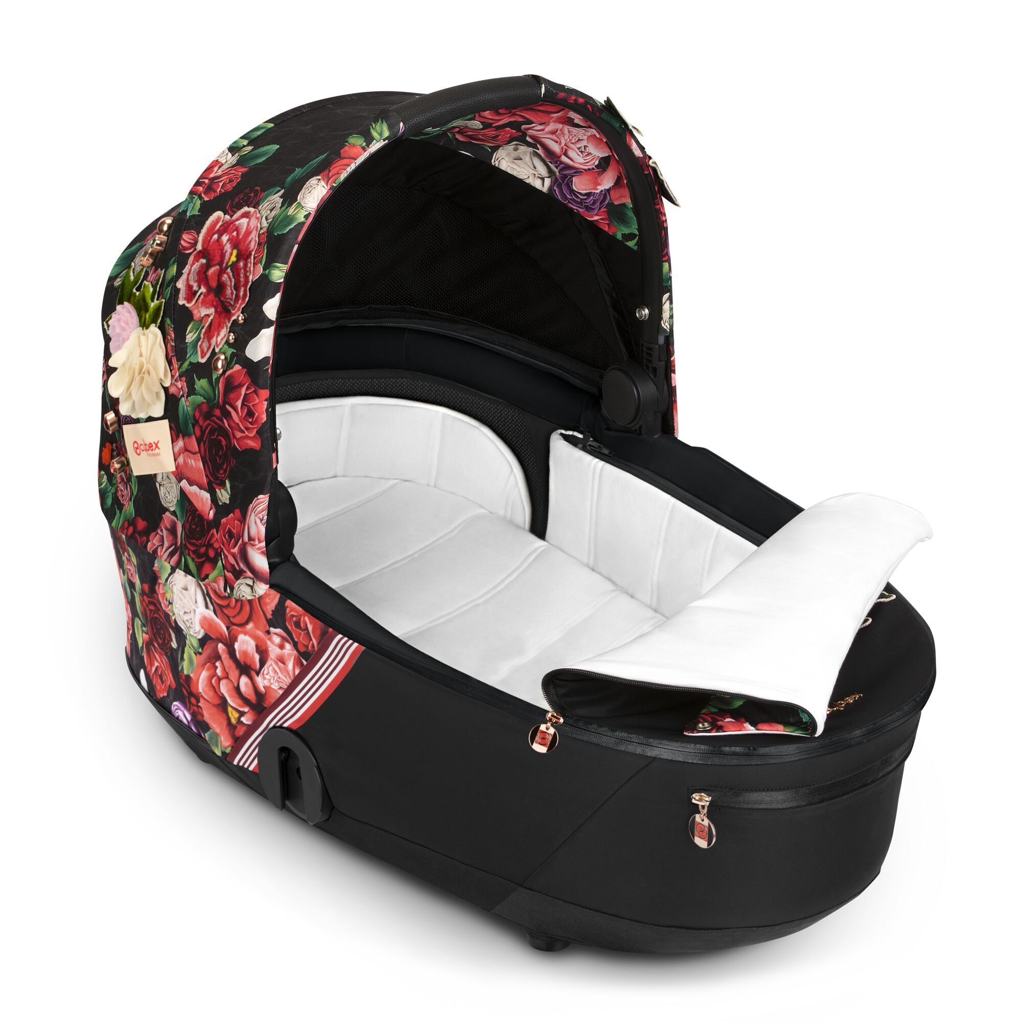 Mios Lux Carry Cot Babywanne Spring Blossom Dark
