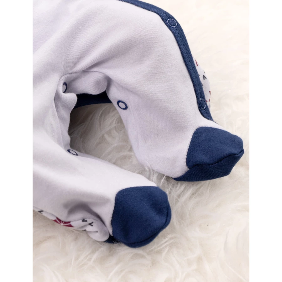 Baby Sweets Schlafanzug Little Reindeer blau rot weiß