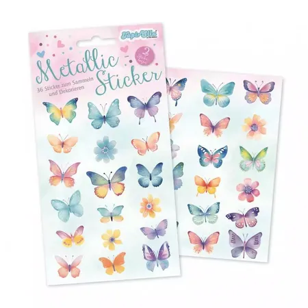 Lutz Mauder TapirElla Metallic-Sticker, Schmetterlinge