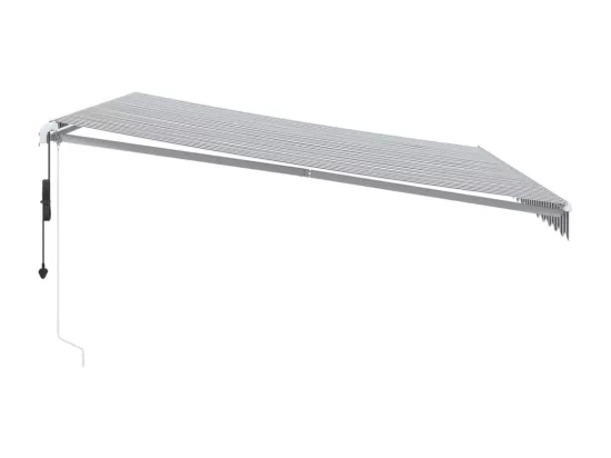 Auvent rétractable automatique anthracite et blanc 450x300 cm