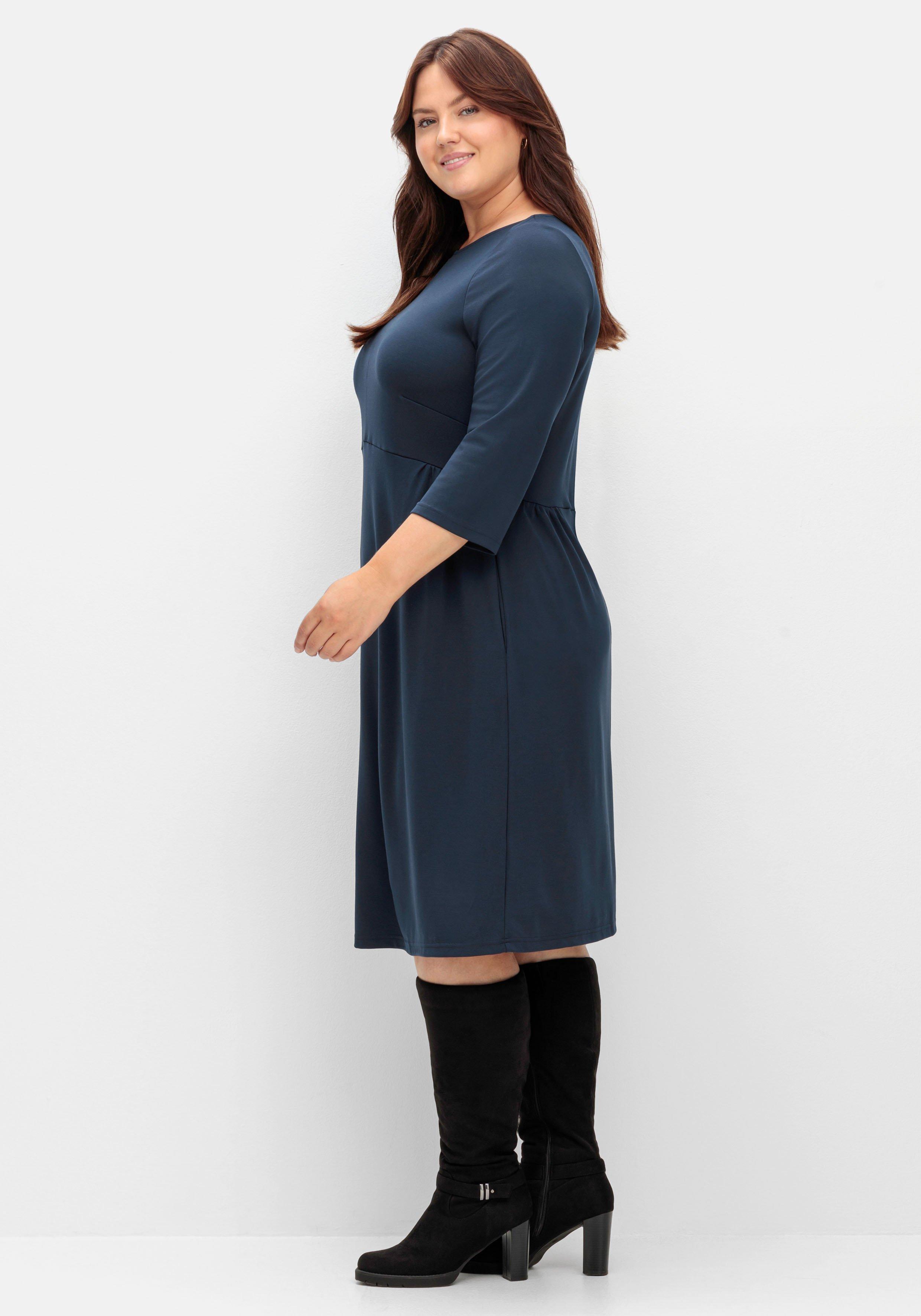 Shirtkleid mit 3/4-Ärmeln und Seitentaschen