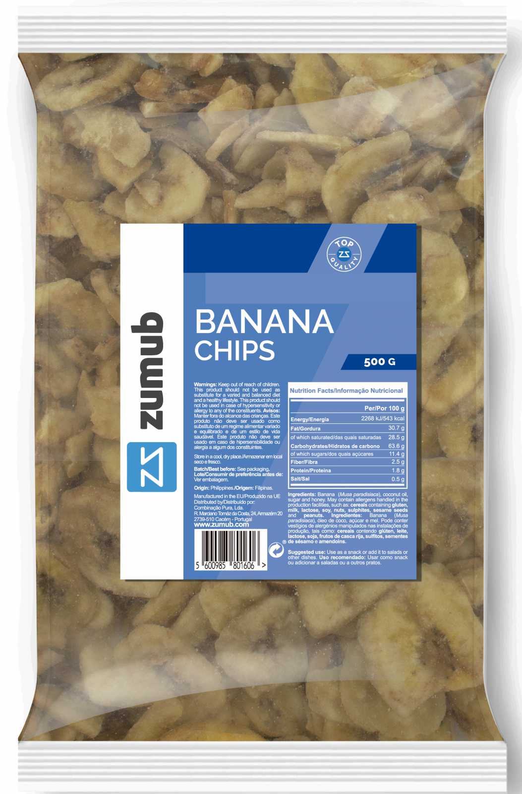 Chips de banana Zumub 125g