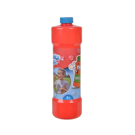 Simba Bubble Fun Seifenblasen Flasche, 1 Liter, 1 Stück, 3-fach sortiert