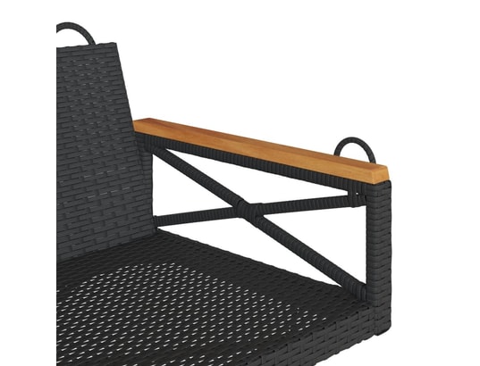 VIDAXL - Balancelle noir 109x62x40 cm résine tressée