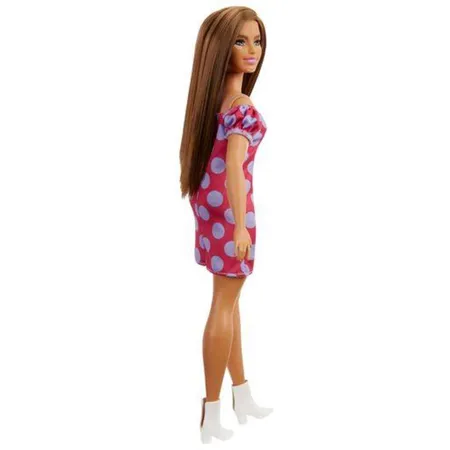 Barbie Fashionistas Puppe (Vitiligo) im schulterfreien Polka Dot Kleid