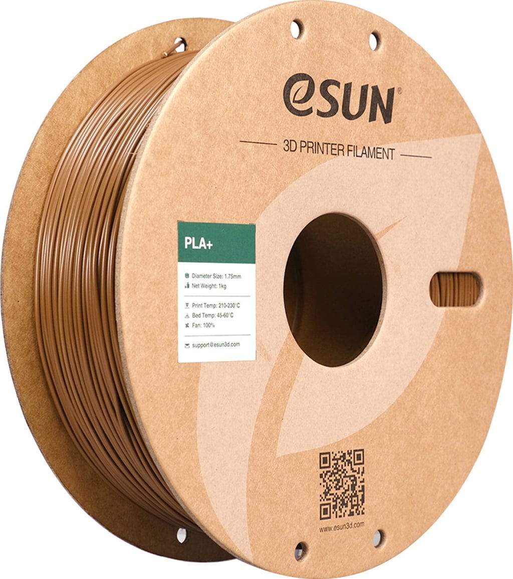 eSUN  PLA+ Brown, 1,75 mm / 1000 g    PLA-Filament mit verbesserten physikalischen Eigenschaften