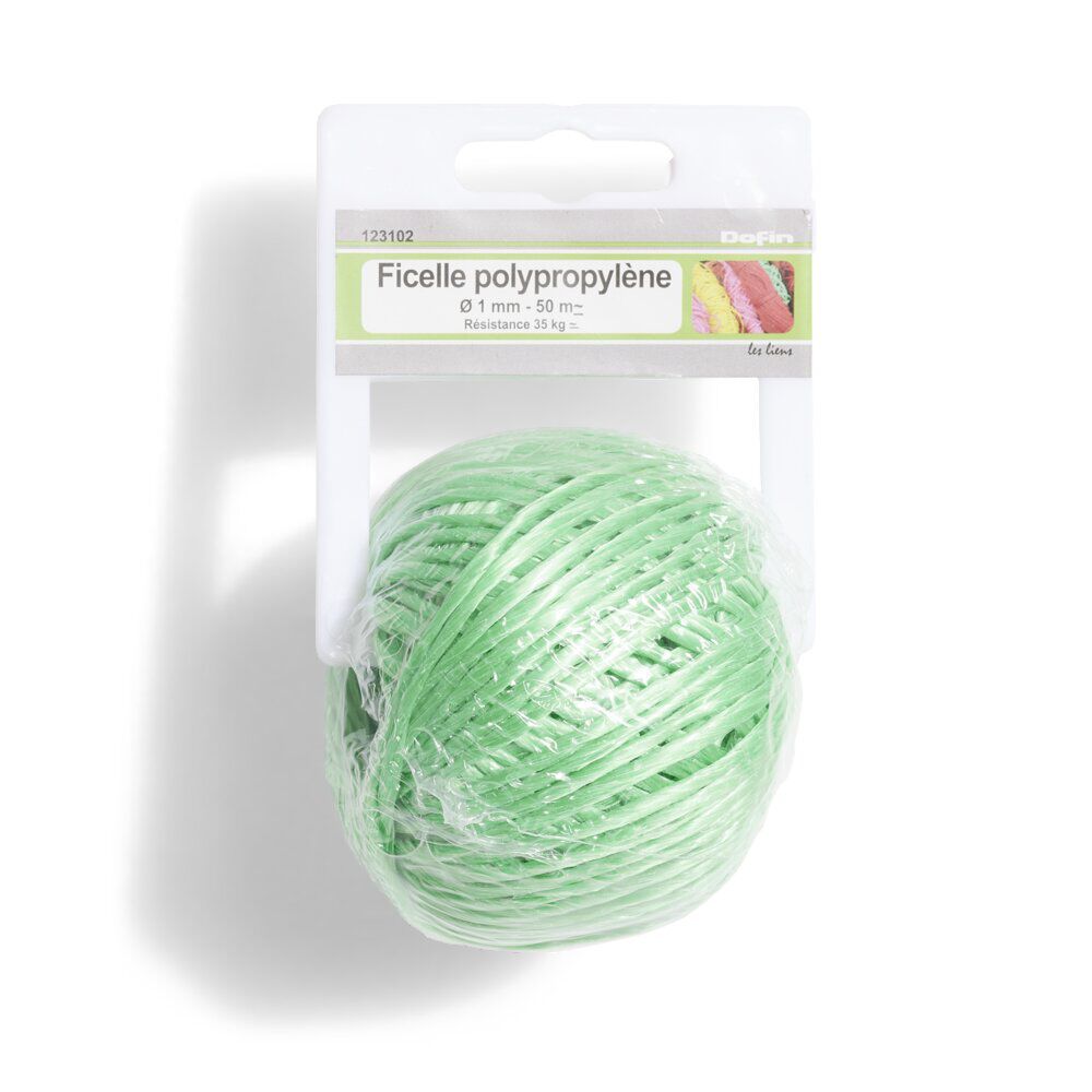 Ficelle en polypropylène vert Ø1 mm - L.50 m