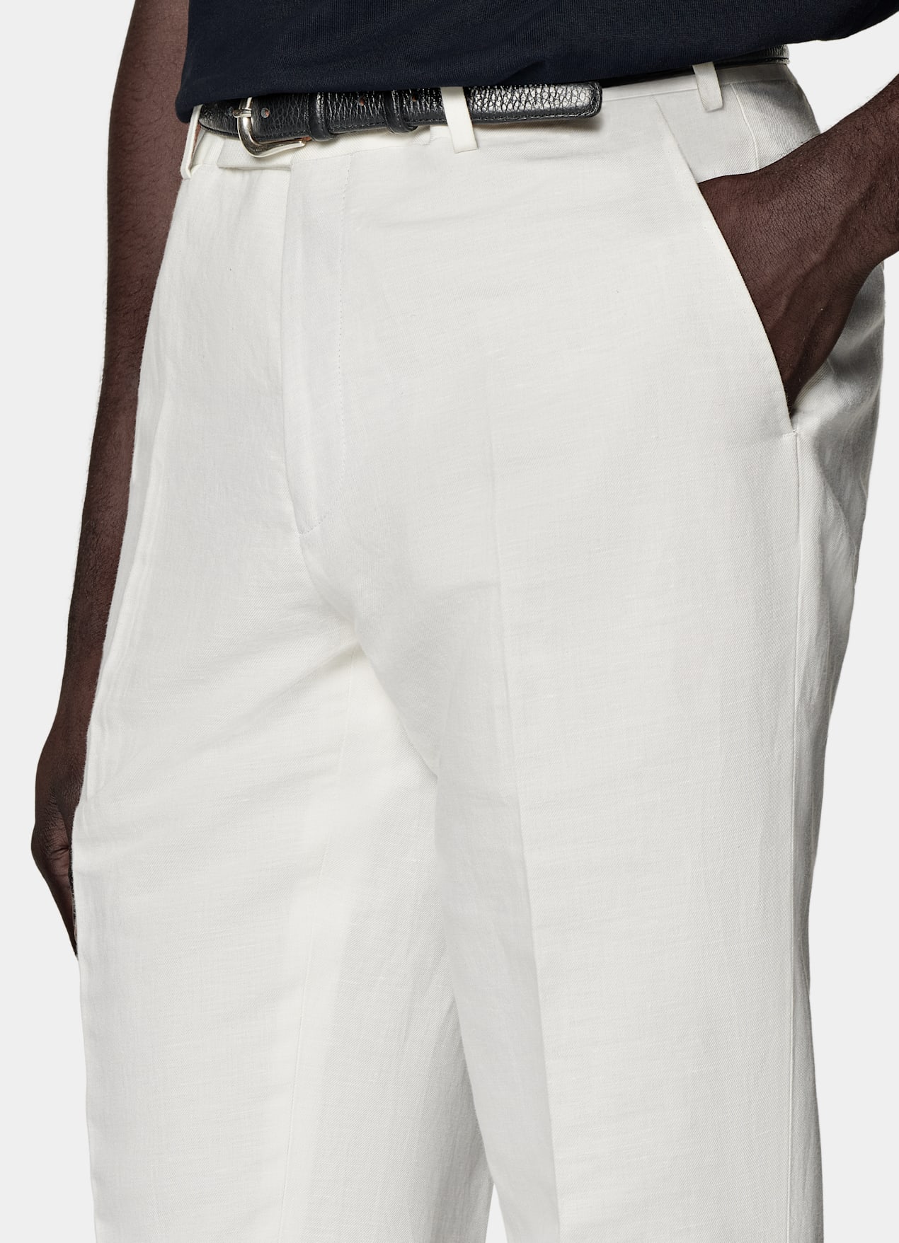 Pantalon Straight Leg blanc cassé