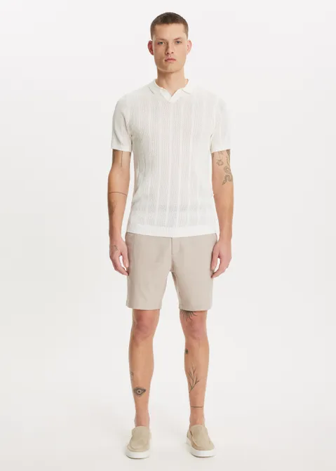 Korte chino melange bruin (TAU.L)