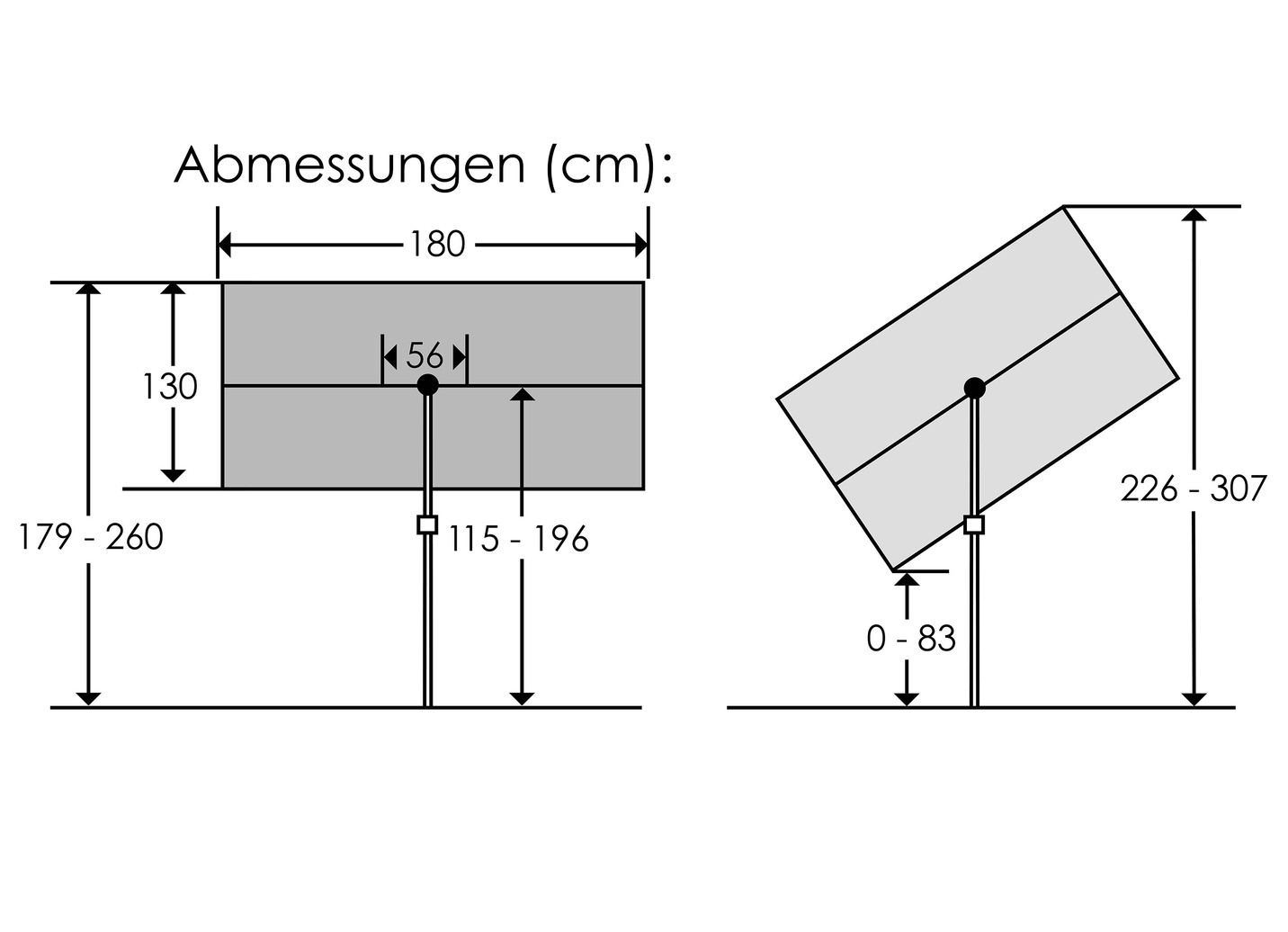 Balkonblende Avellino, ideal als Sicht- und Sonnenschutz