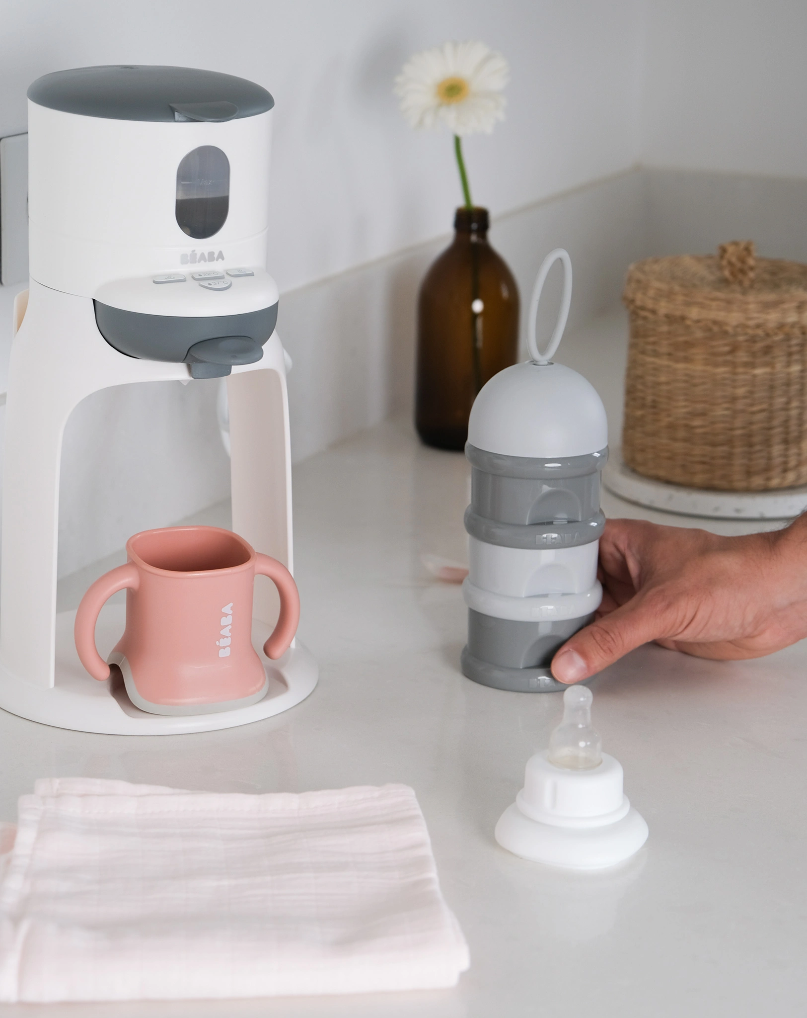 Dosierbox ON THE GO 3-teilig in grey