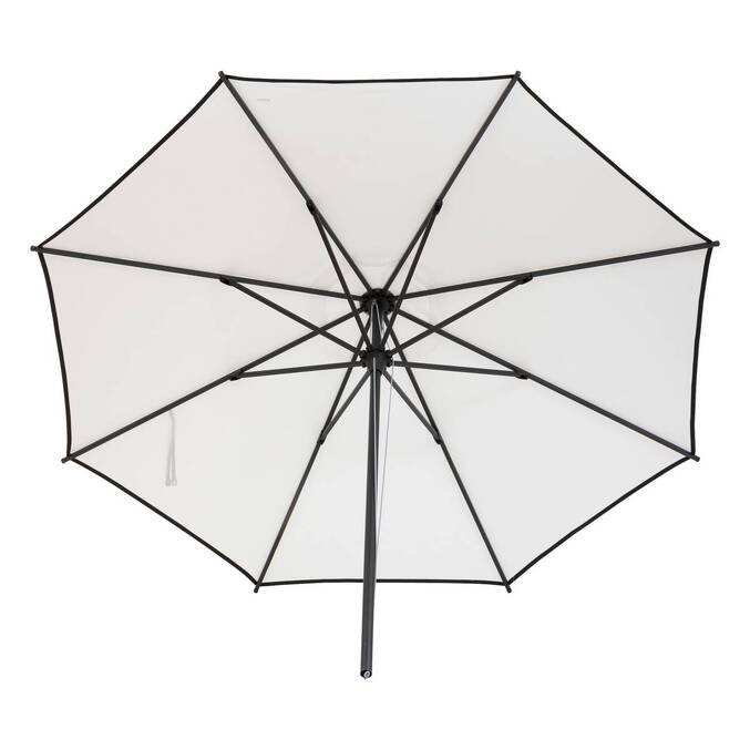 Parasol droit rond MALUVIA Blanc