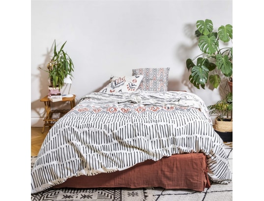 TERRE DE NUIT - Parure de lit housse de couette Parure de lit ethnic 260x240 cm