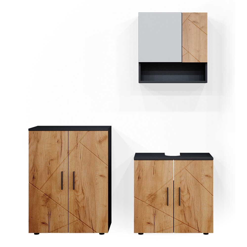 Vicco Badmöbel Set Badezimmermöbel Irma Spiegelschrank Unterschrank Badschrank