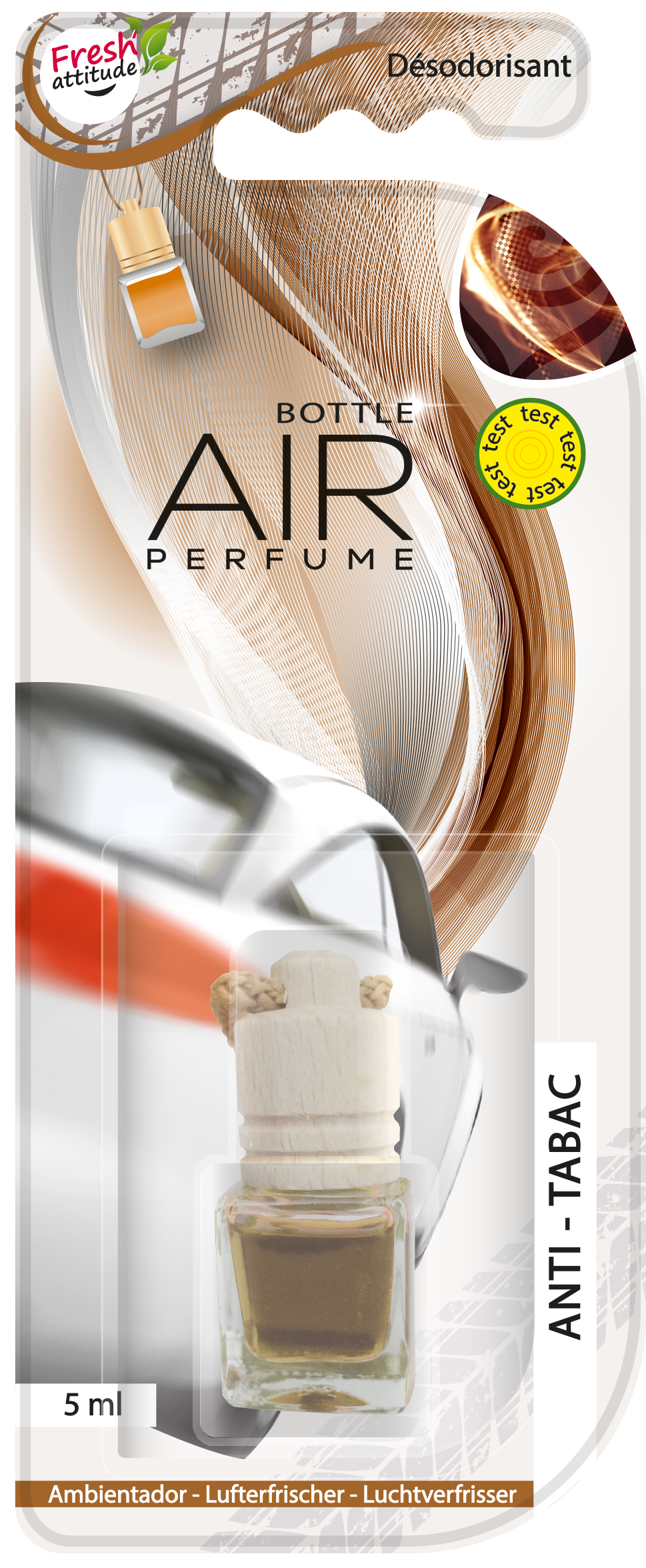 AIR PERFUME DESODORISANT FLACON ANTI TABAC 5ML