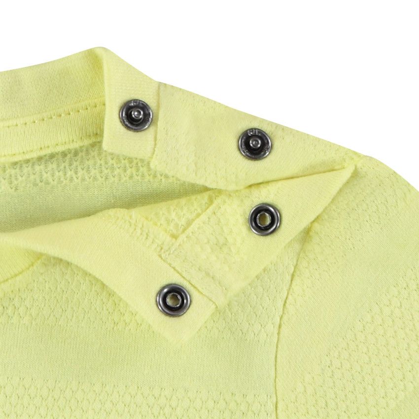 T-shirt manches courtes uni effet texturé pour bébé garçon - Jaune
