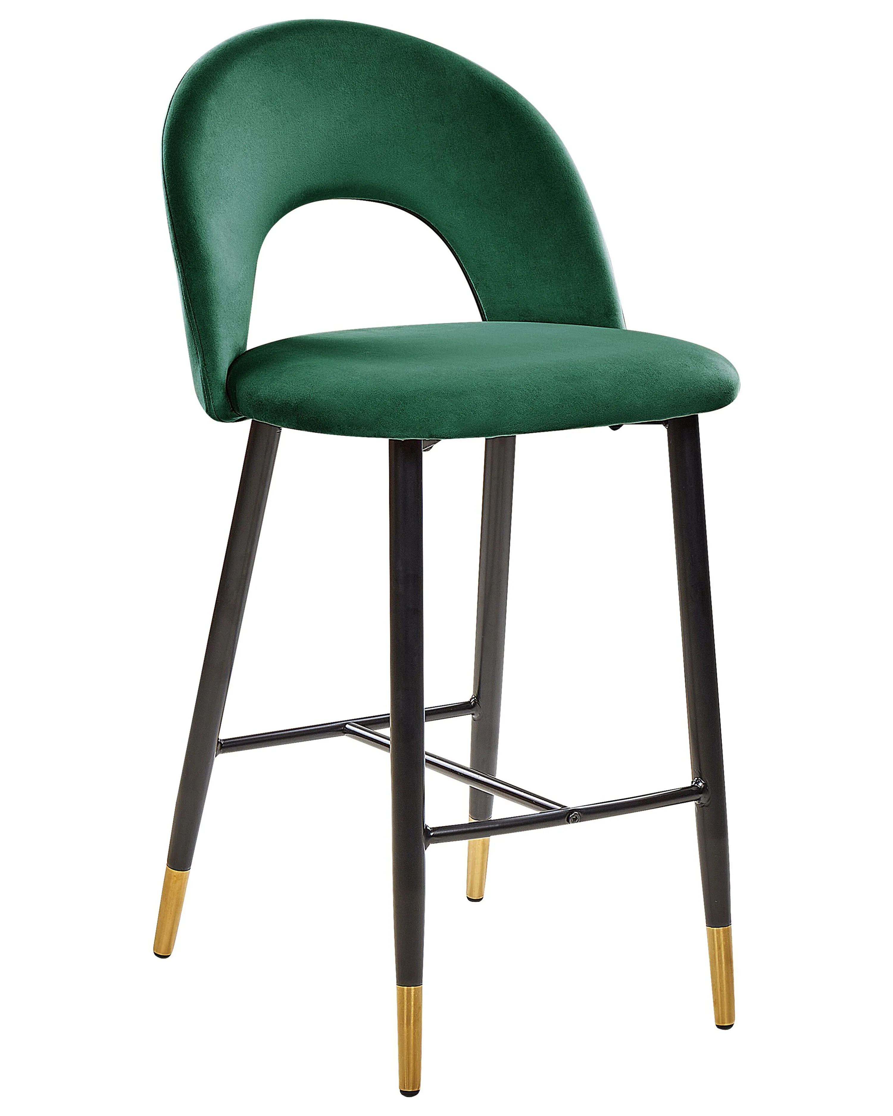 Set van 2 barstoelen FALTON Fluweel Smaragdgroen