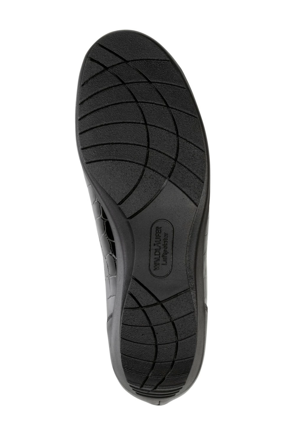 Waldläufer Slipper aus krokogeprägtem Lackleder und Nappaleder
