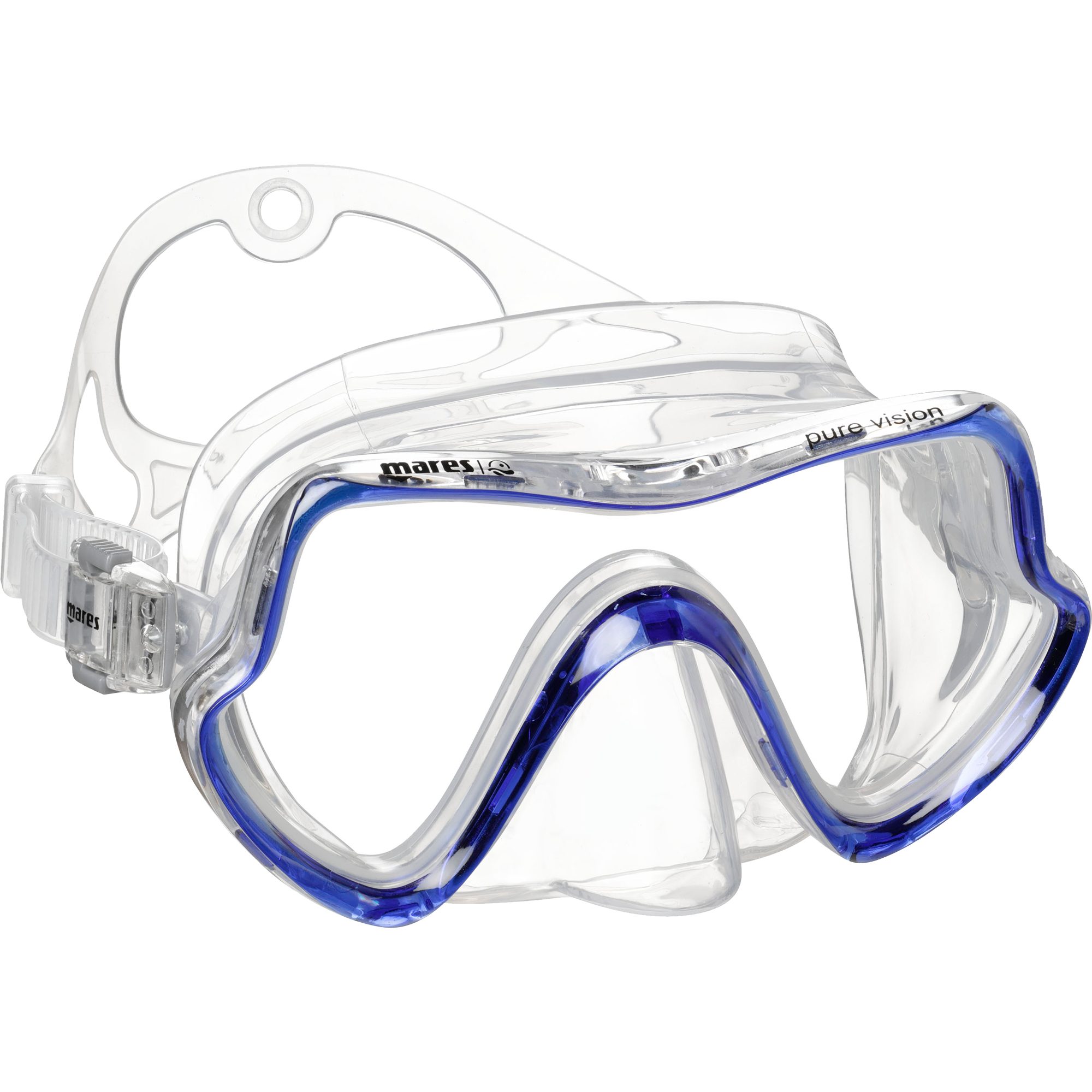Mares Pure Vision Schnorchelmaske clear blue reflex