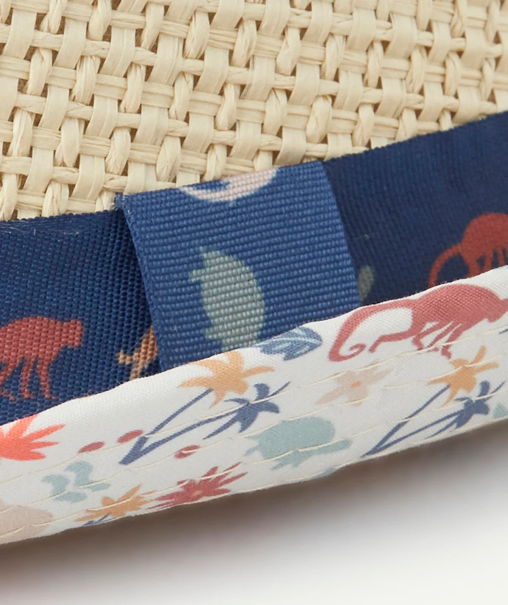 CHAPEAU DE PAILLE BÉBÉ GARÇON AVEC IMPRIMÉ ANIMALIER