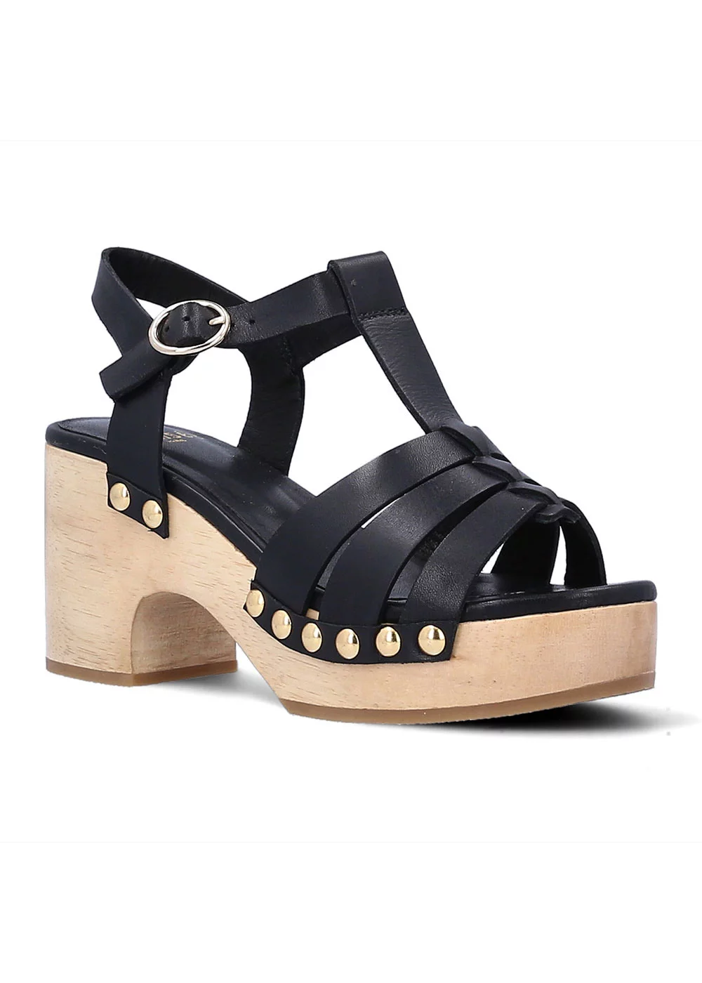 SABOT BAS PEARL CUIR NOIR