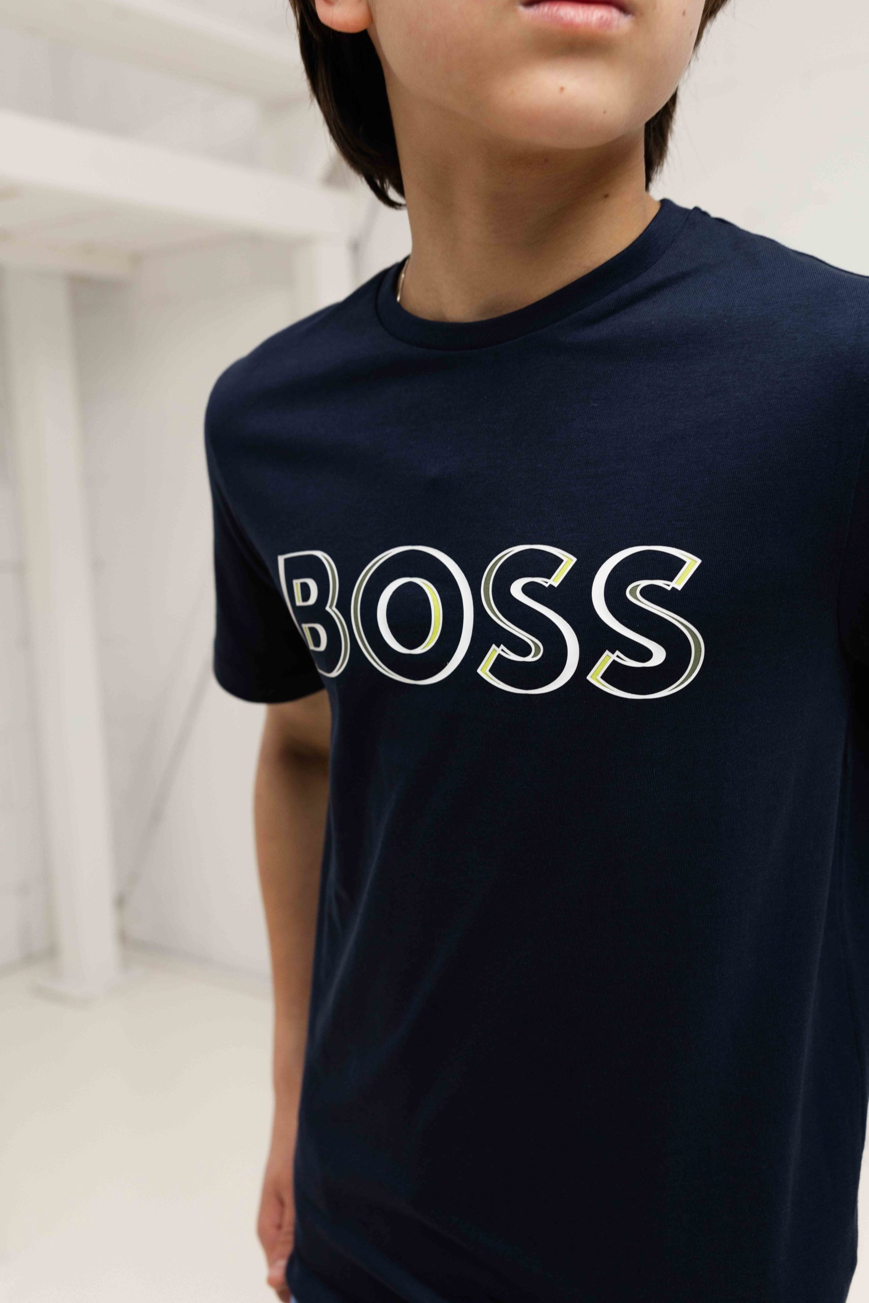 Hugo Boss 3D Logo T-Shirt Kids Donkerblauw