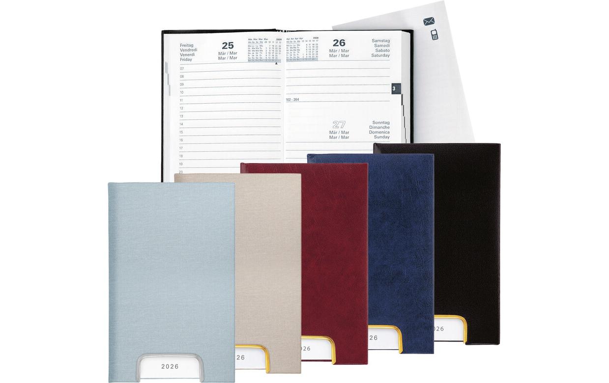 Geschäftsagenda Disponent Schwarz, 10.1 x 16 cmTaschenagenda 2026