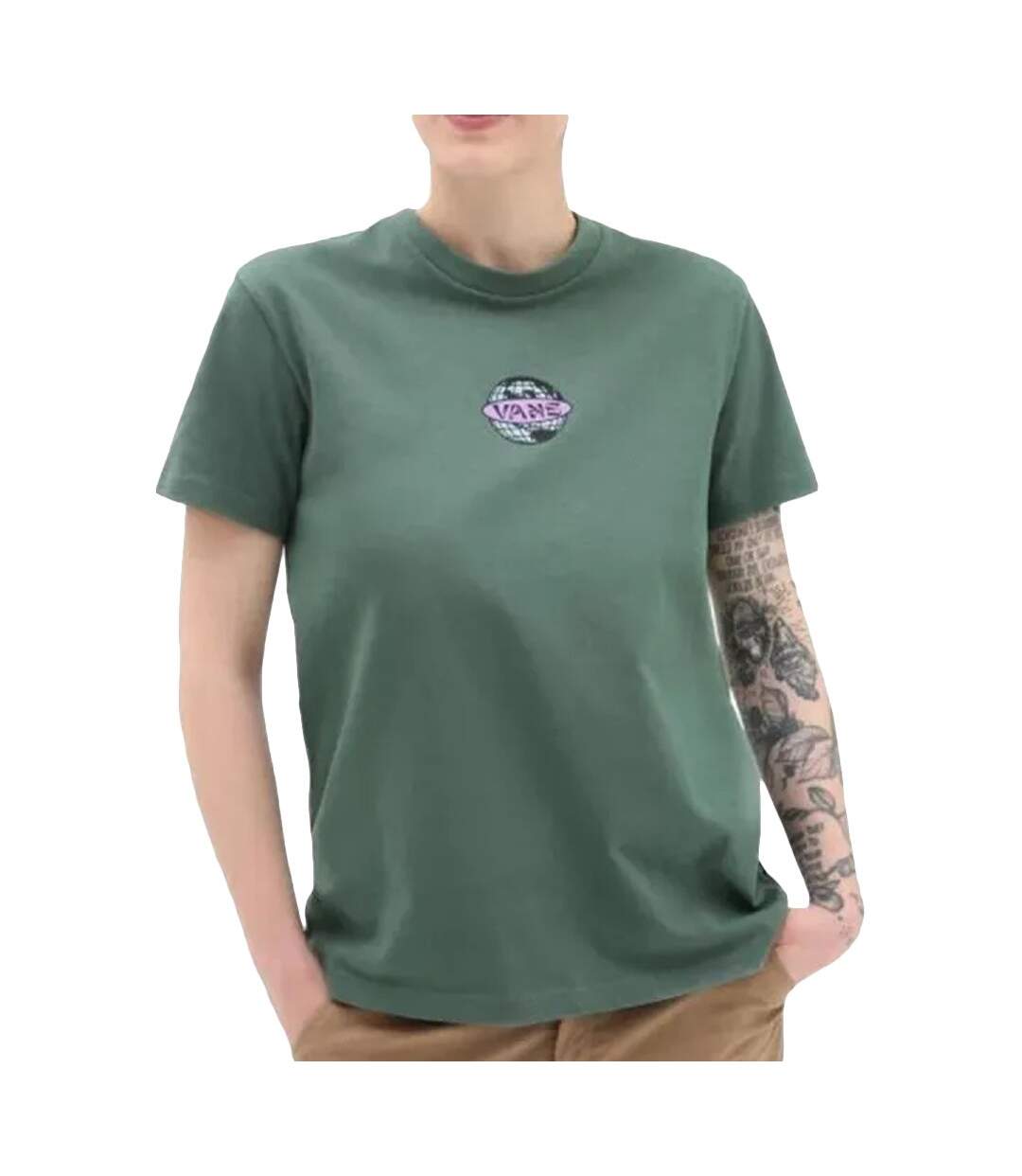 T-shirt Vert Femme Vans Earth & Sun