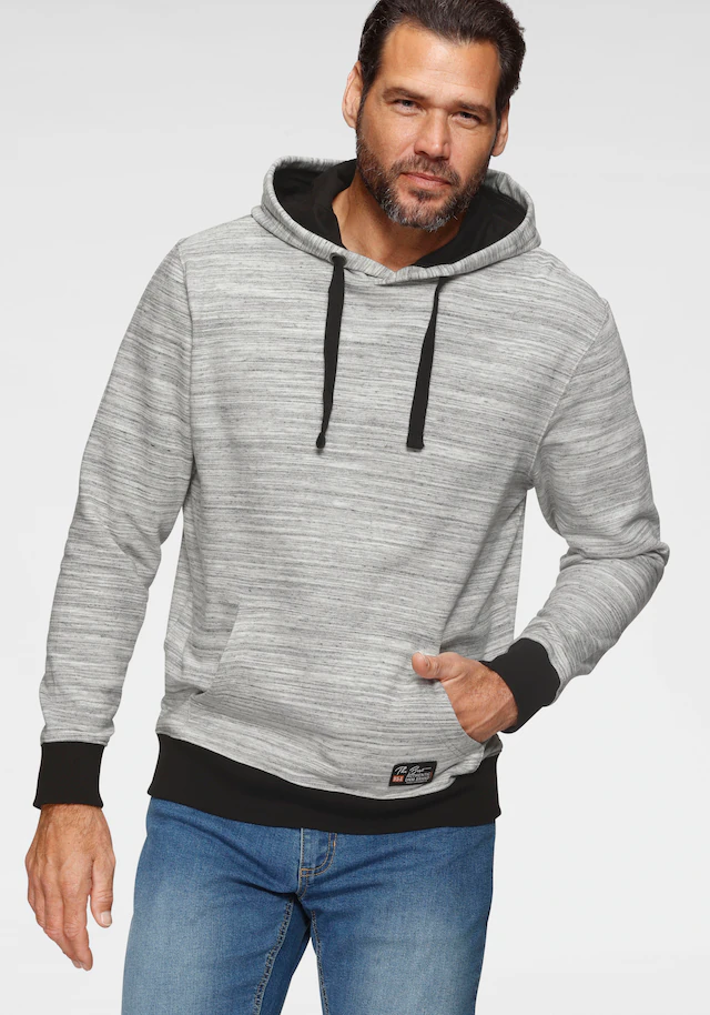 Man's World Kapuzensweatshirt , Langarm,  mit Rippbündchen,  mit Kapuze und Kordelzügen