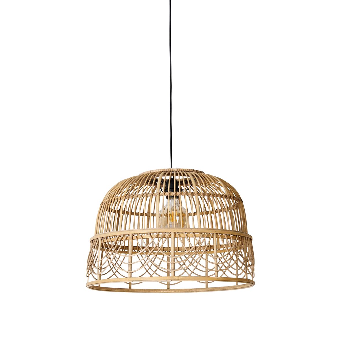Smart hanglamp rotan 49 cm incl. Wifi G95 - Michelle