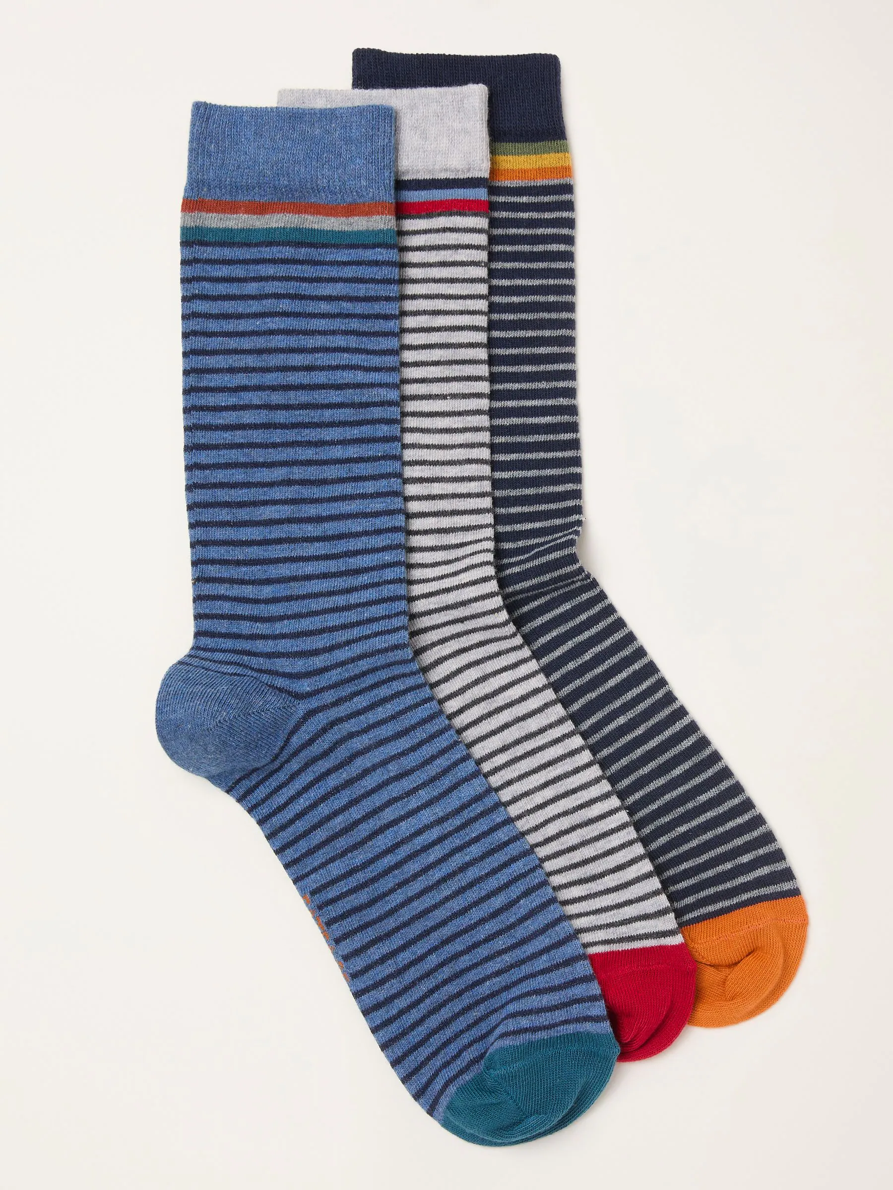 FatFace 3 Pairs of Pop Stripe Socks