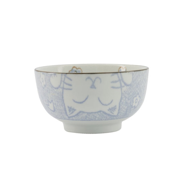 Tokyo Design Studio  Kawaii Cat Neko Tayo skål, blå - 300 ml