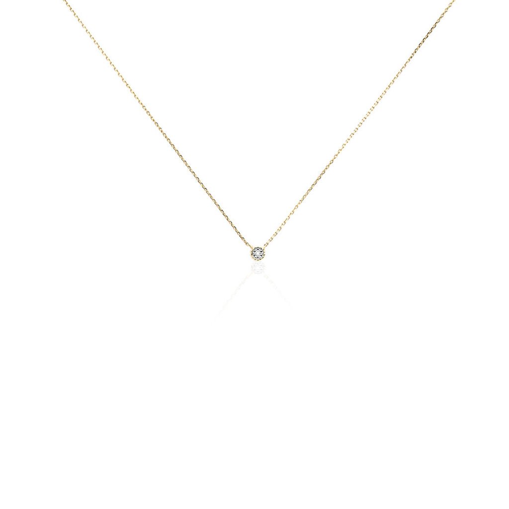 Collier Mon 1er Diamant Or Jaune Diamant