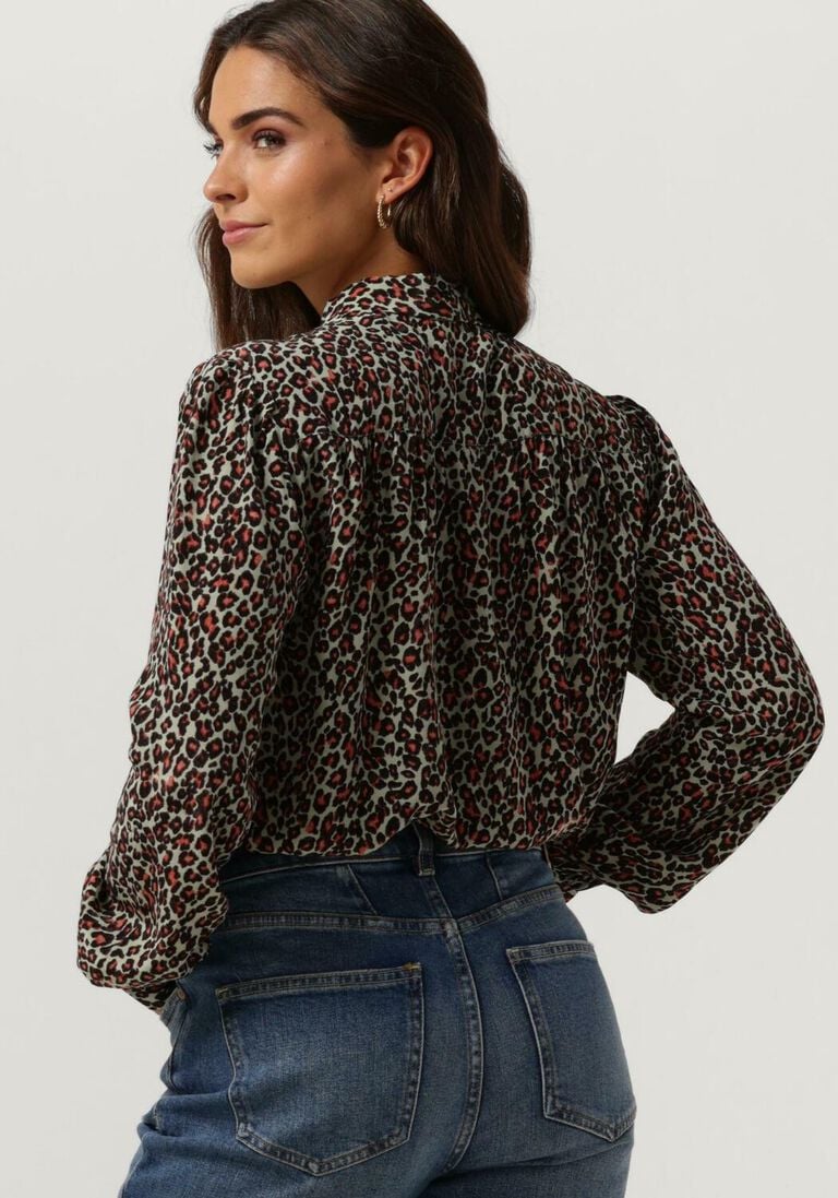 SCOTCH & SODA groene scotch & soda blouse shirt with tie neckda