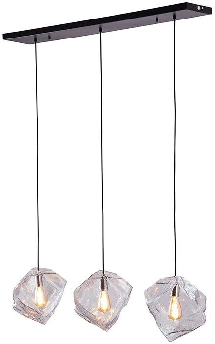 Hanglamp 3-lichts clear Yara B120 x D20 cm