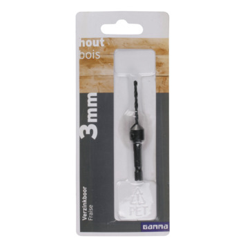 GAMMA verzinkboor 12 mm met voorboor 3 mm