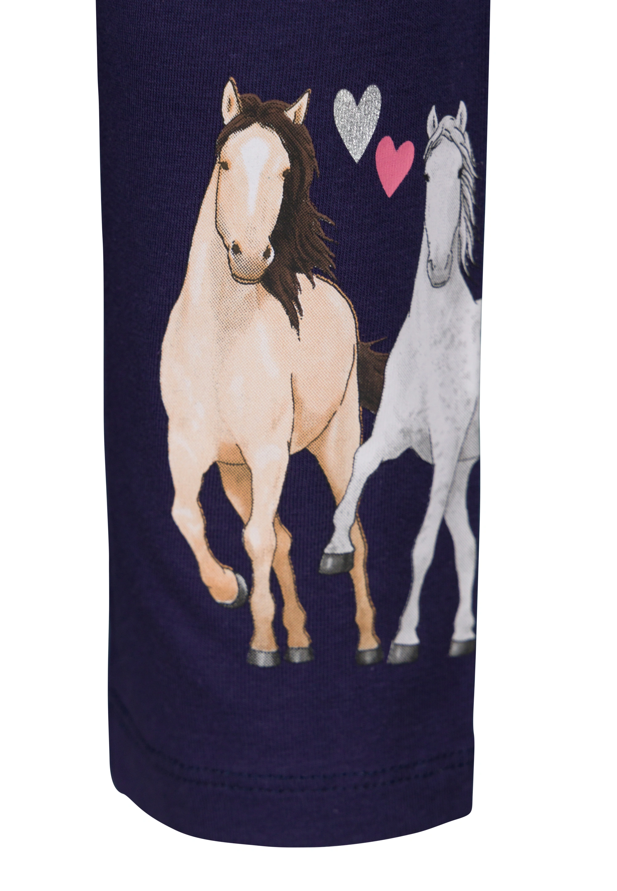Capri-Leggings HORSE LOVE in true navy