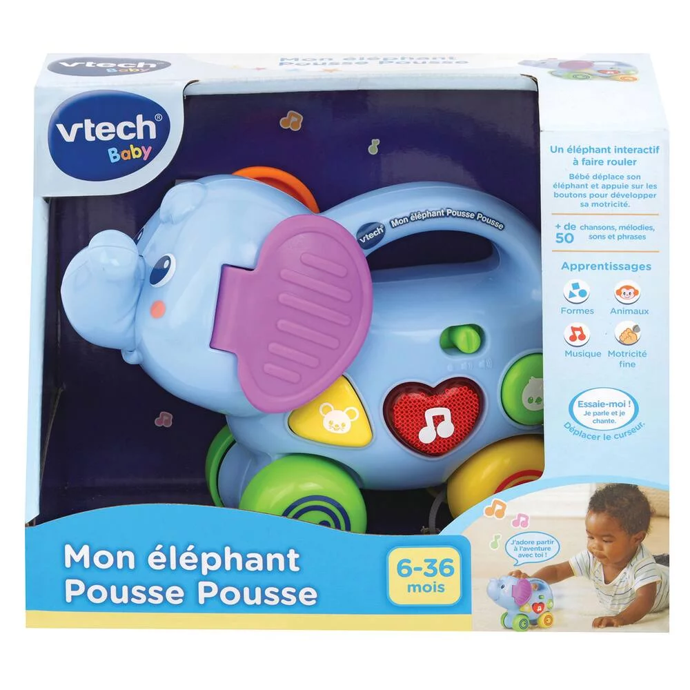 VTECH BABY - MON ELEPHANT POUSSE POUSSE