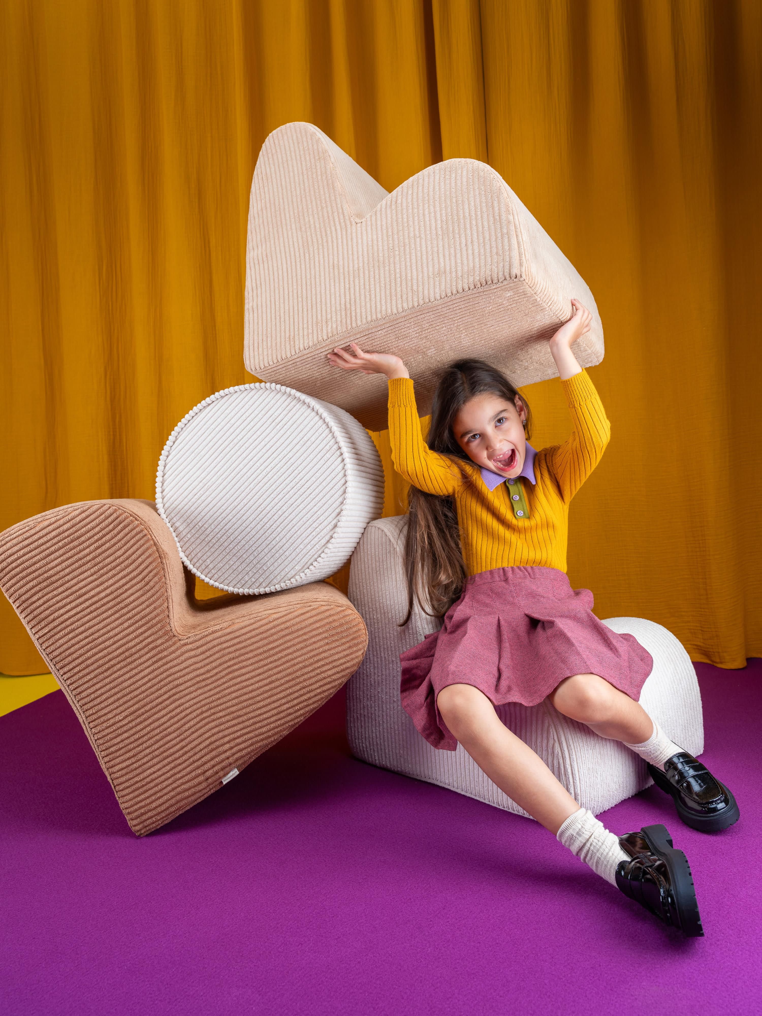 Kinderarmstoel Cloud van corduroy