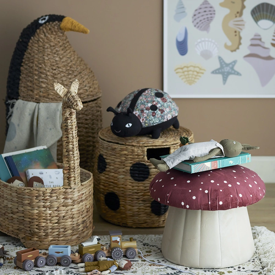 bloomingvilleMINI Pouf Lue rot
