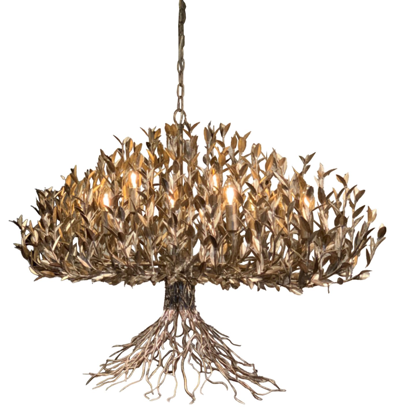 Hanglamp LB039/12+1 ambachtelijk zilver Aix  | Leclercq & BouwmanB120 x D60 cm