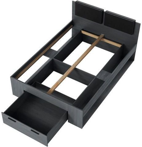 Houten Bed Genua - Antraciet - Met Lade