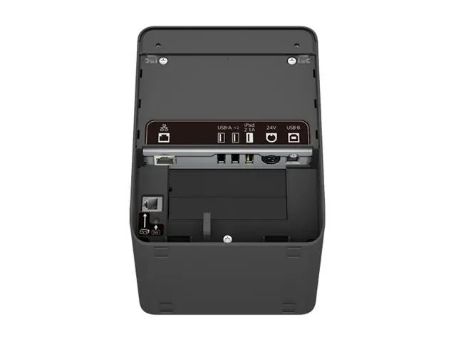Epson TM L100 (111) - Kvitteringsprinter - termisk linje - Rulle (8 cm) - 203 x 203 dpi - op til 170 mm/sek. - USB 2.0, USB 2.0 vært, Gigabit LAN - sort