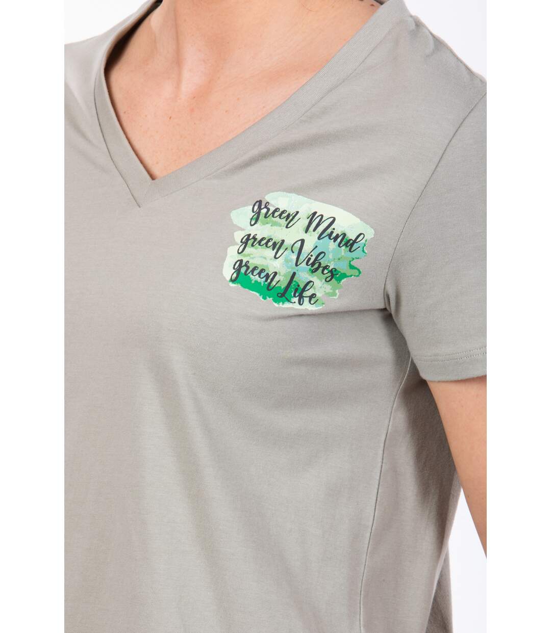 T-shirt coton bio NUNZIA9 KAKI