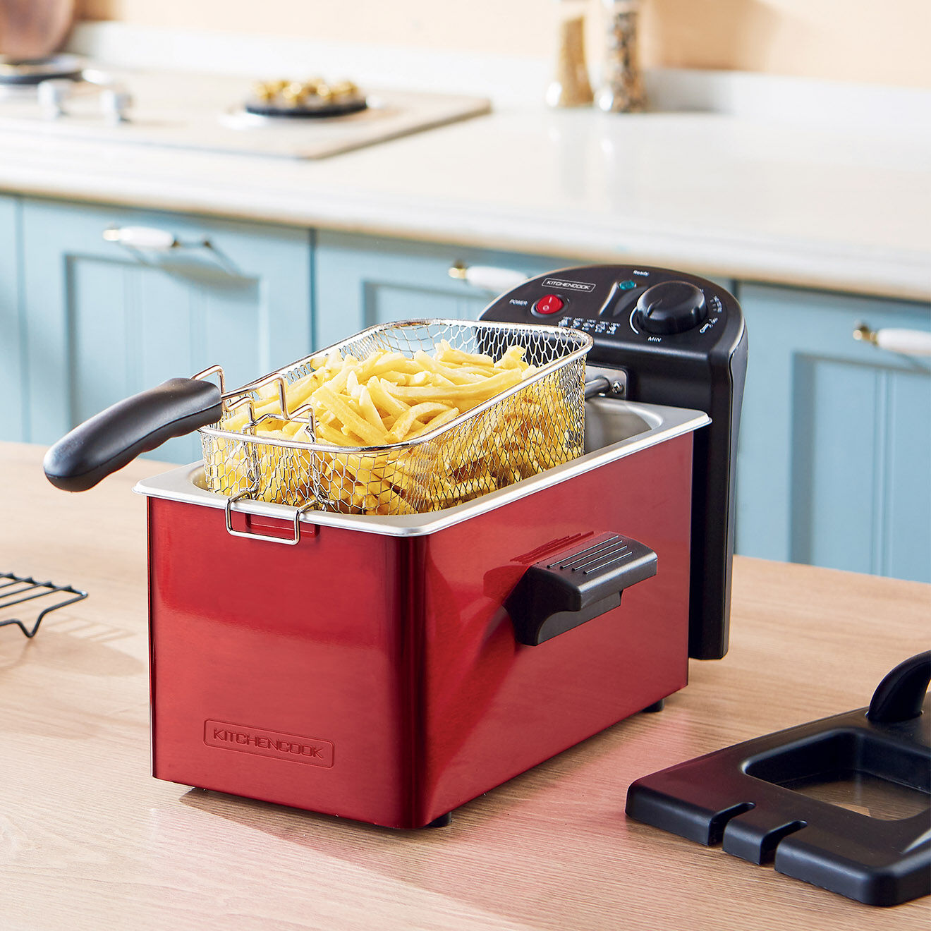 Kitchencook Friteuse rouge - 3 L