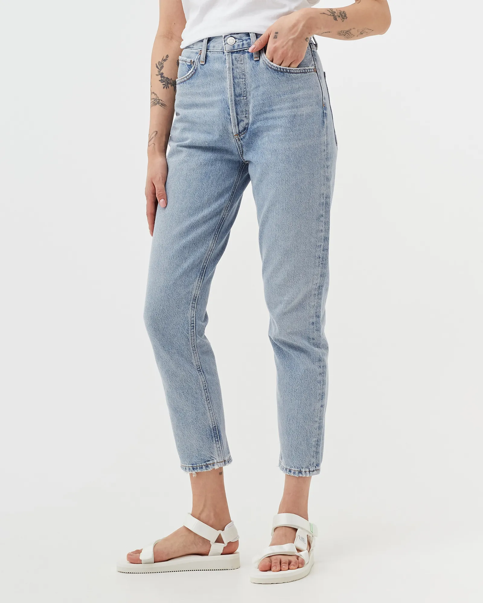 AGOLDE WMNS riley crop jeans