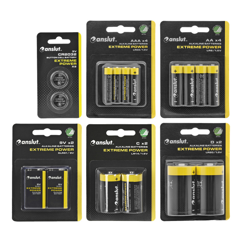 Batterier multipack 16 deler
