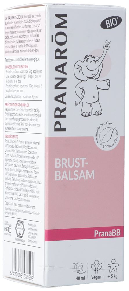 Pranarom PranaBB Brust Balsam Bals Bio Eco Tb 40 ml