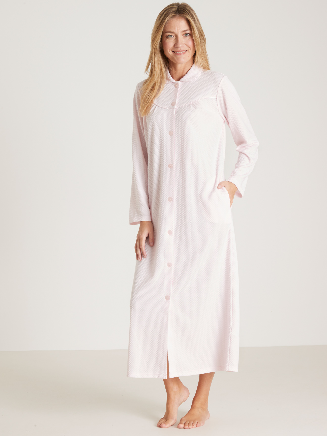 Robe de chambre en maille gaufrée